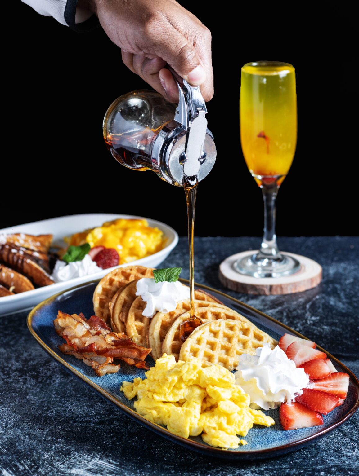 Waffles & eggs